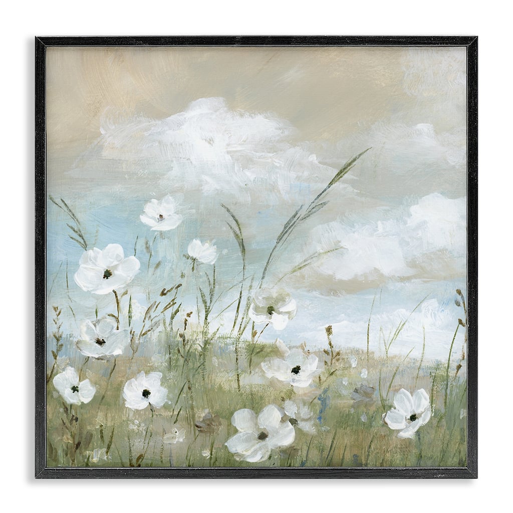 Stupell Clouds Beyond Meadow Framed Giclee Art Design By Nan