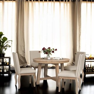 5-Piece Farmhouse Dining Table Set Wood Dining Table and 4 Dining ...