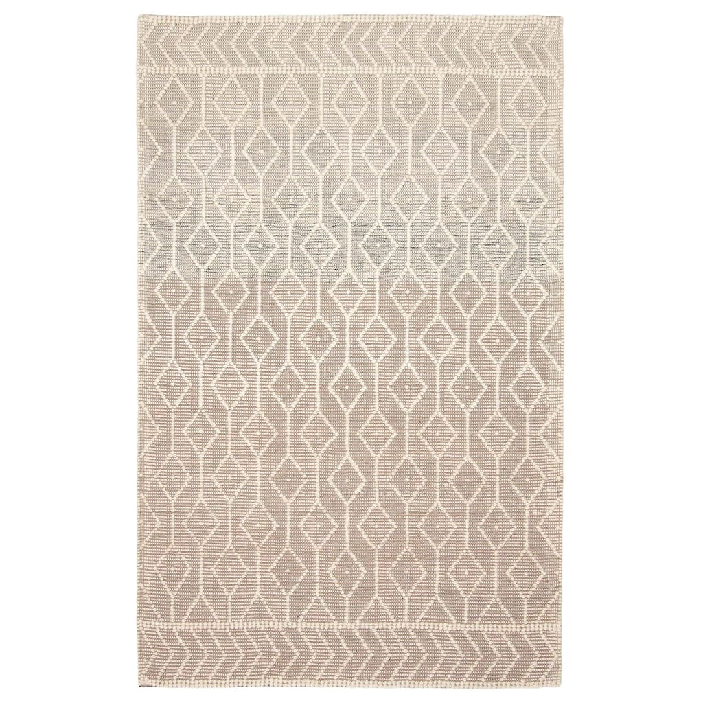 ECARPETGALLERY Braid weave Sienna Brown Wool Rug - 5'1 x 8'0