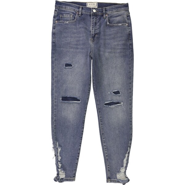 distressed stretch jeans