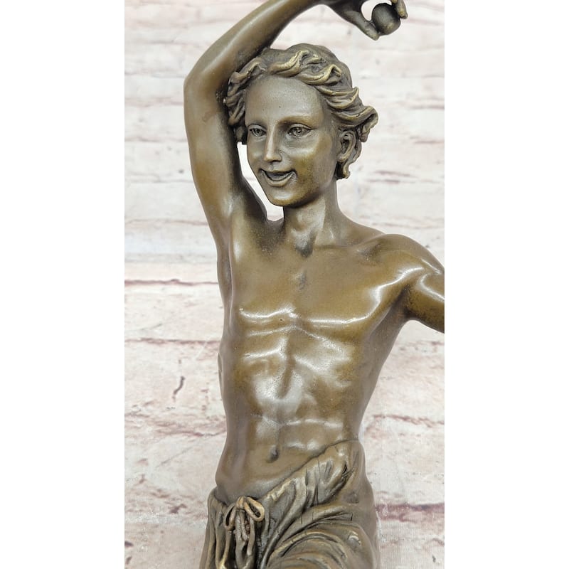 Young Boy Clical Dancer - Hot Cast Bronze Figure Sculpture By Duret