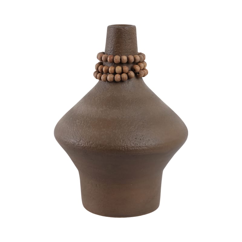 Terracotta Pottery Vase Decorative Handmade Artisan-Inspired Form