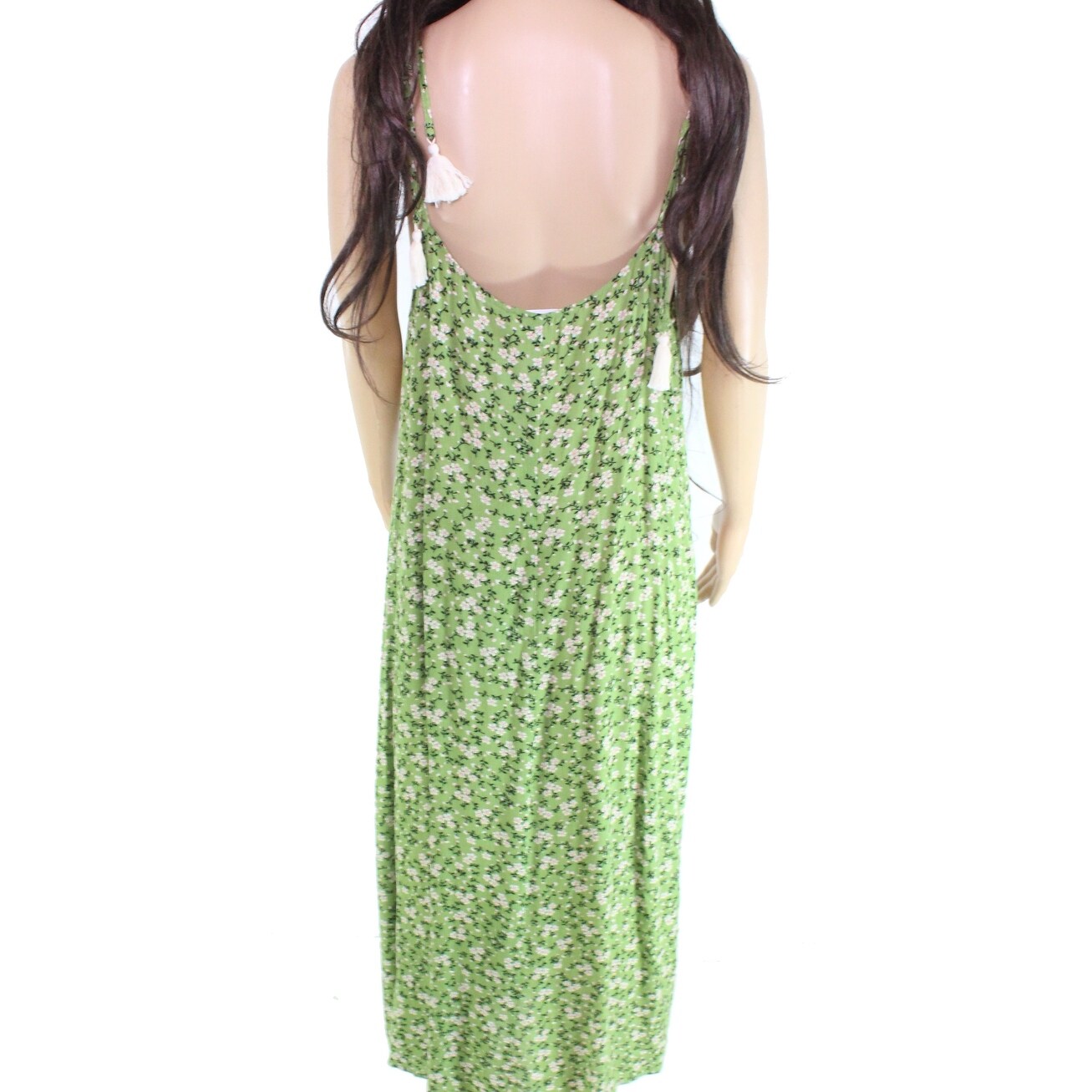 Shop All In Favor Women S Dress Green Size Large L Maxi Button