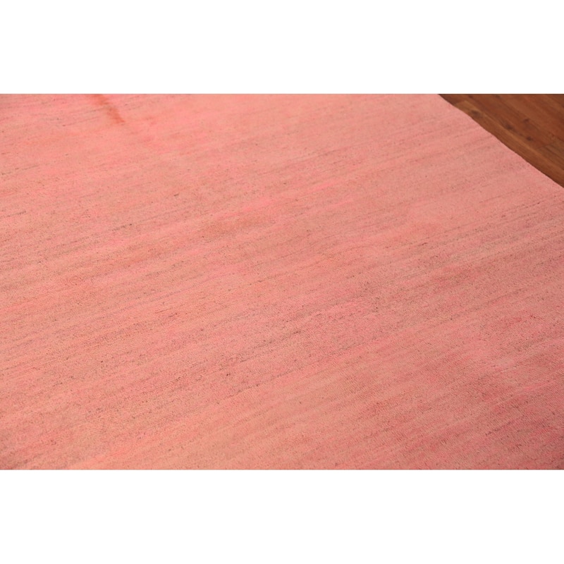 Pink Gabbeh Modern Oriental Rug Hand-Knotted Wool Carpet - 4'10" x 6'5"