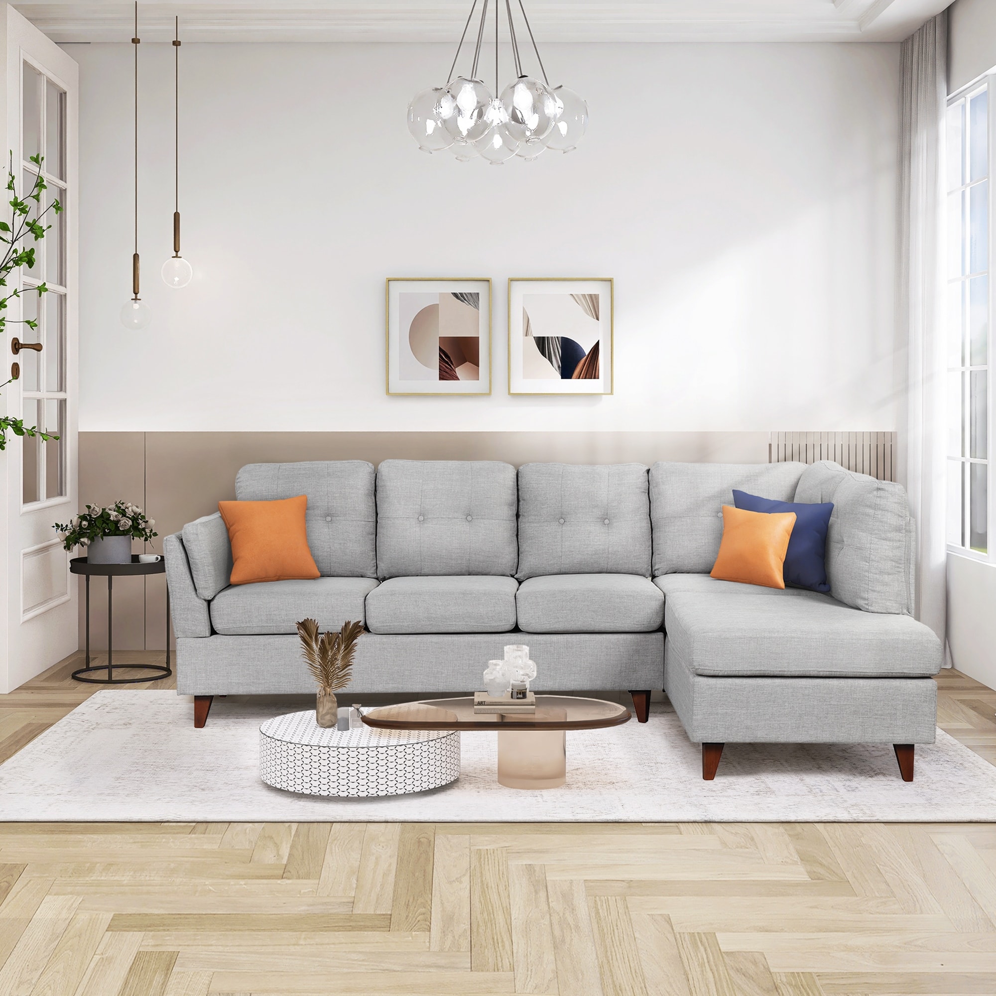 Grey corner lounge suite sales