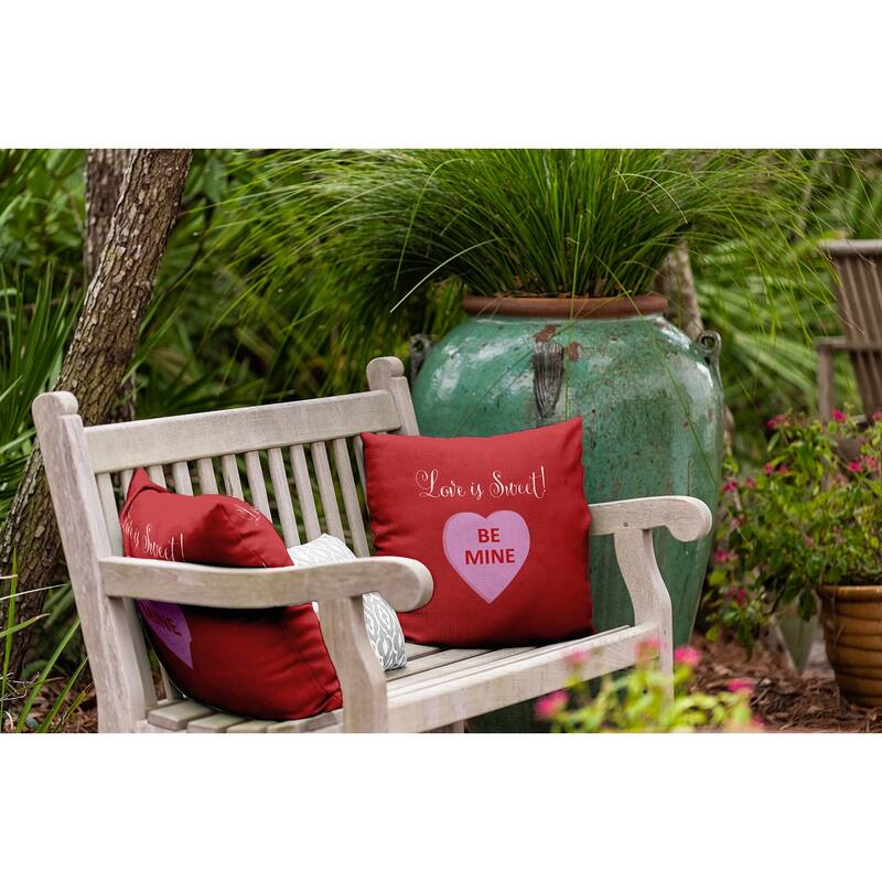 Love Is Sweet Valentines Day Decorative Throw Pillow