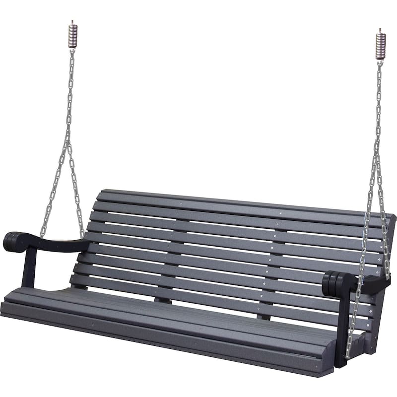 Poly Lumber 5' Grandpa Swing - 5' - Charcoal and Black