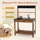 preview thumbnail 9 of 9, Costway Kids Mud Kitchen Play Kitchen with Blackboard, Stoves, - Natural - See Details