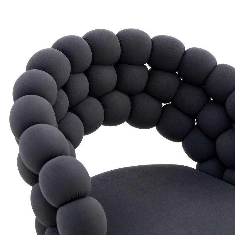 Set of 2 Velvet Bubble Link Chairs - Modern Sculptural Seating for Dining & Living Rooms