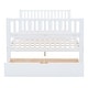 preview thumbnail 11 of 58, 2-in-1 Convertible Crib, Full Size Bed Frame with Drawers and 3 Height Options, Modern Baby Crib Toddler Bed with Guard Rail