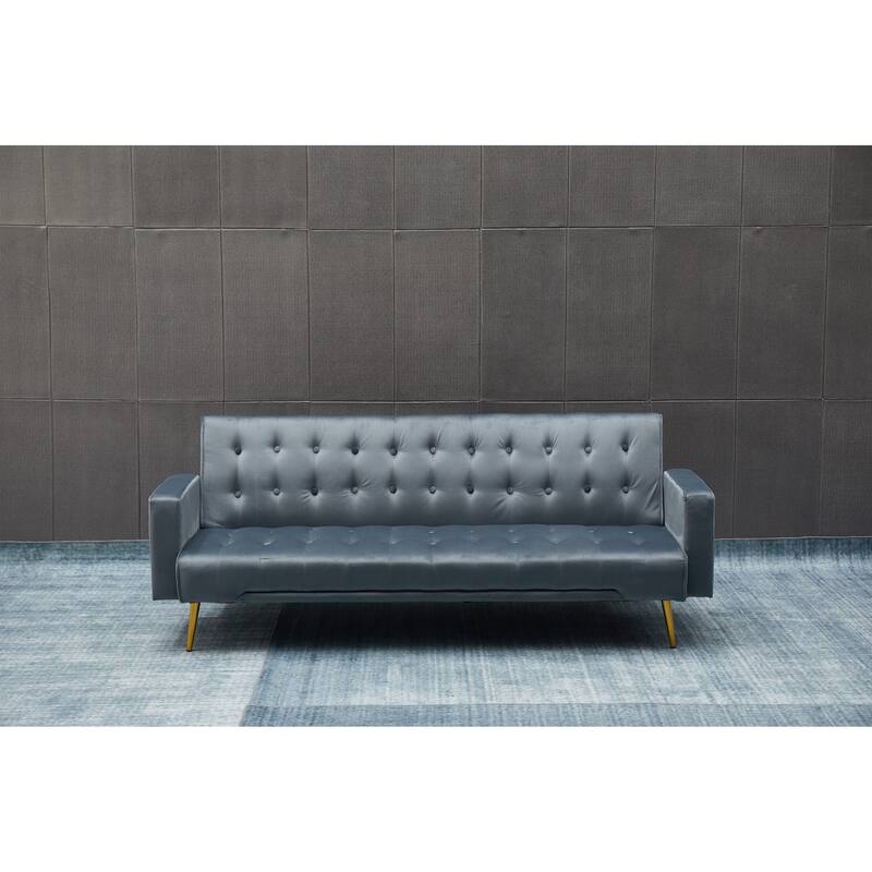 Dark Gray Solid Wood+MDF Sofa Bed for Small Spaces - Multi-Color