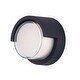 preview thumbnail 1 of 2, Eyebrow 6.75" Wide Aluminum Outdoor Wall Light Black