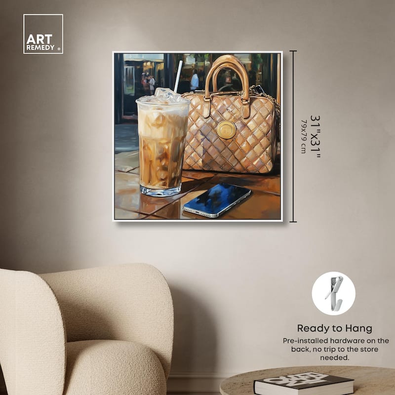 Out For Some Iced Coffee Canvas by Art Remedy
