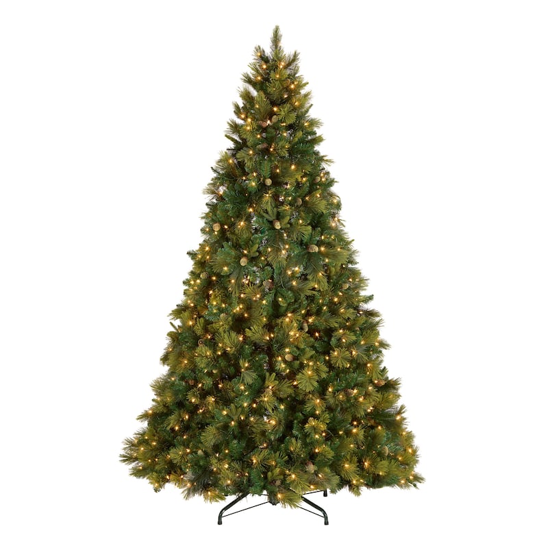 National Tree Company 9 ft. Carolina Pine Christmas Tree with Clear Lights - 9 Foot