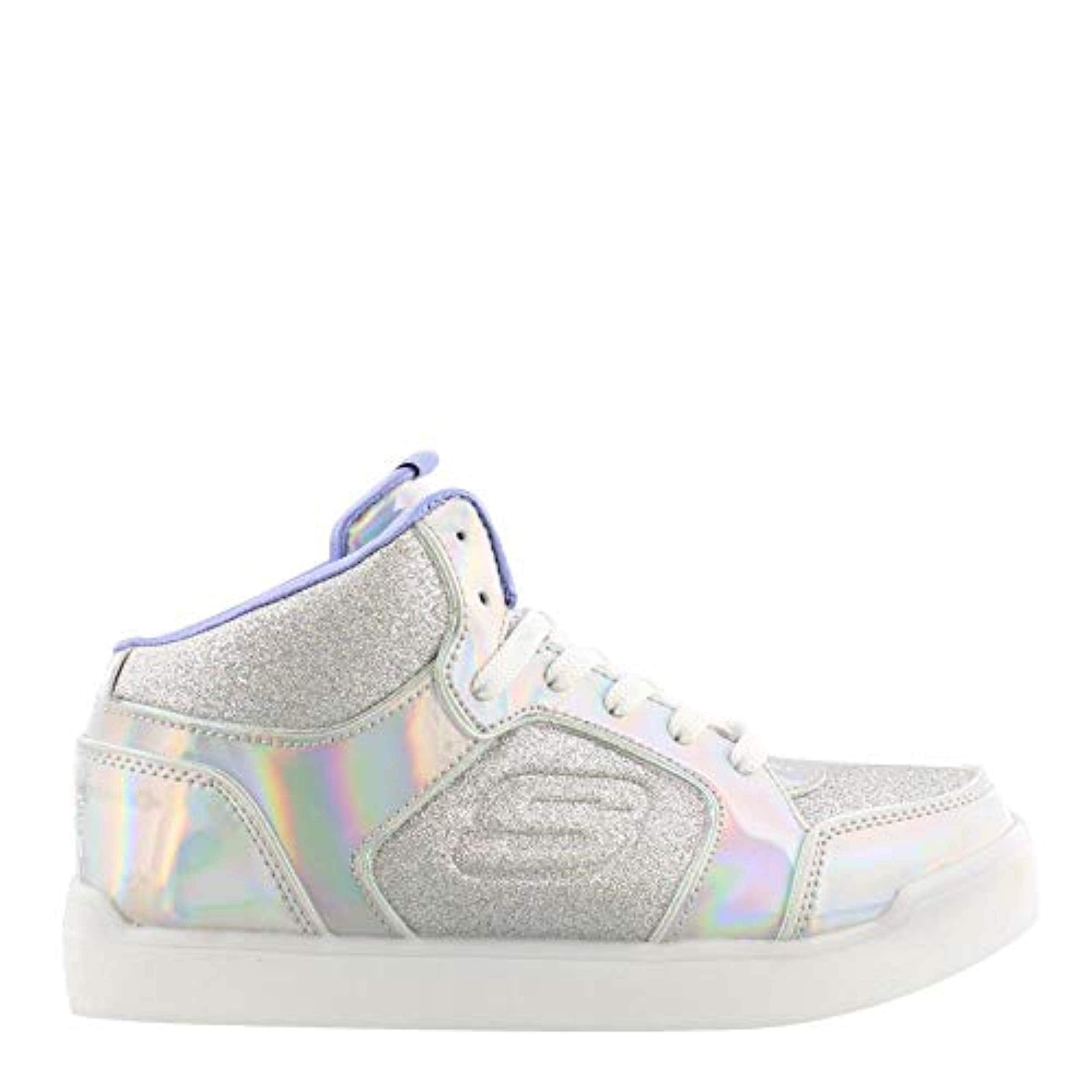 skechers silver light up shoes