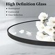 preview thumbnail 1 of 12, 24/28 Inch Modern Oval Bathroom Mirror Black Metal Frame Vanity Wall Mirror Bedroom, Furniture Decor