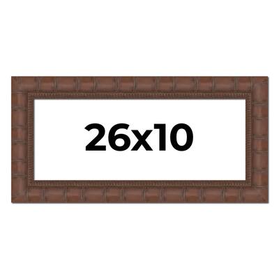 26x10 Frame Pewter Solid Wood Picture Frame Width 1.625 Inches | Interior Frame Depth 0.6875 Inches