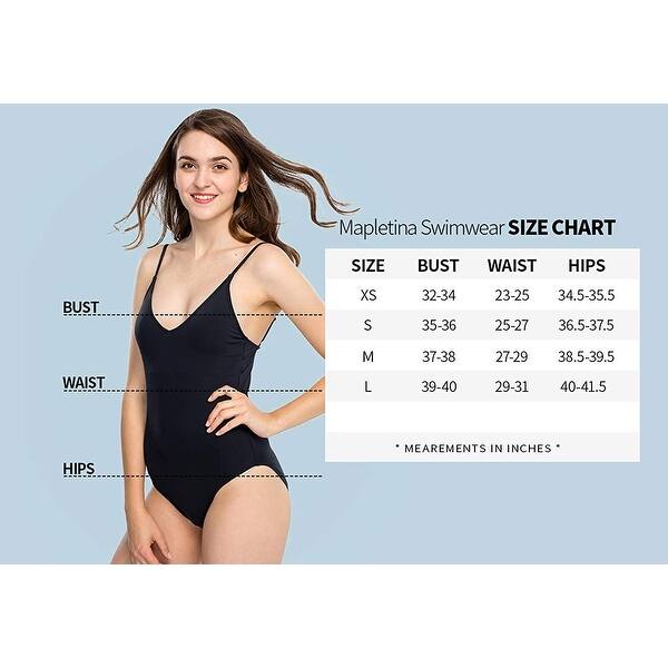 Shop Mapletina Women S One Piece Swimsuit Swimwear Tummy Control