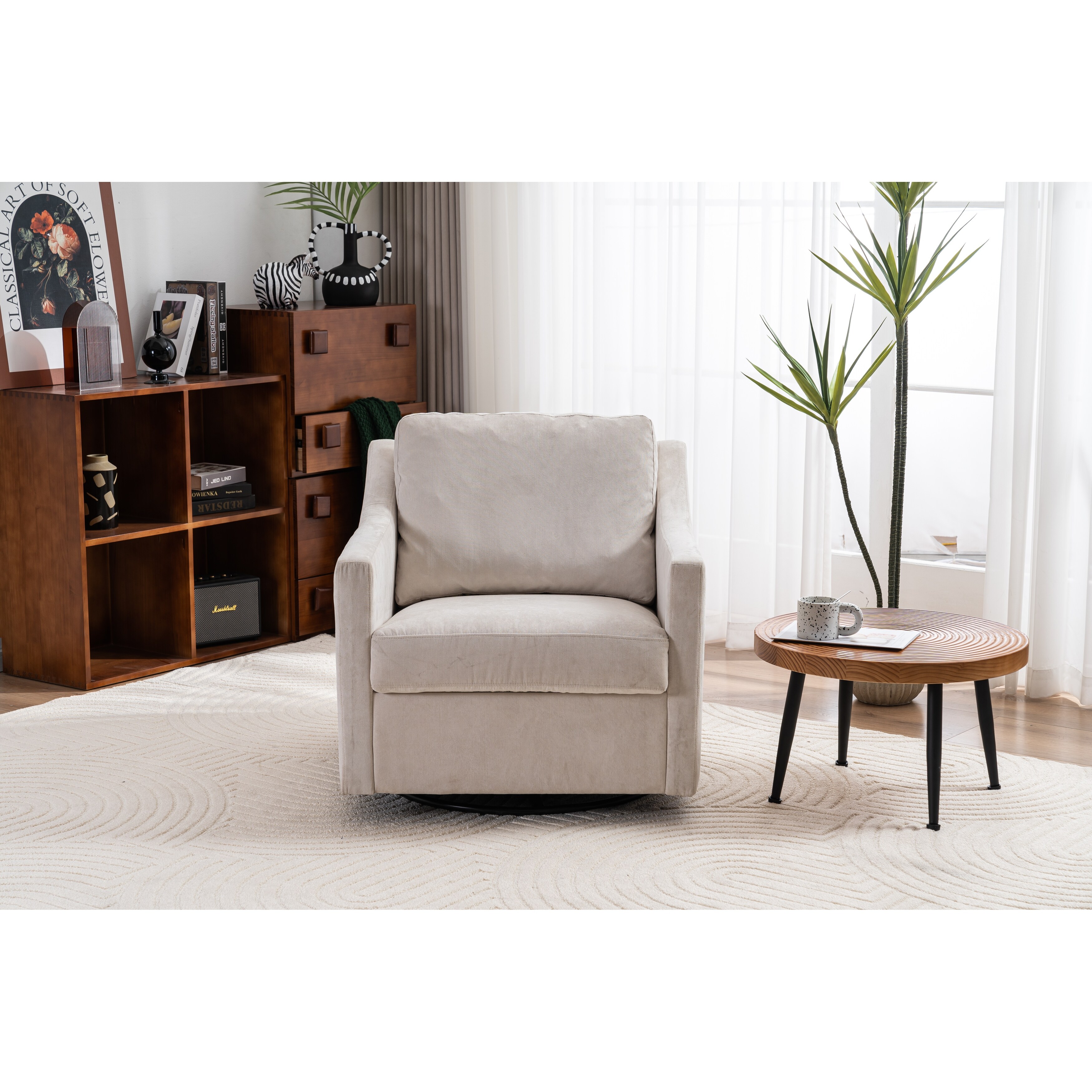 Oversized linen deals chair