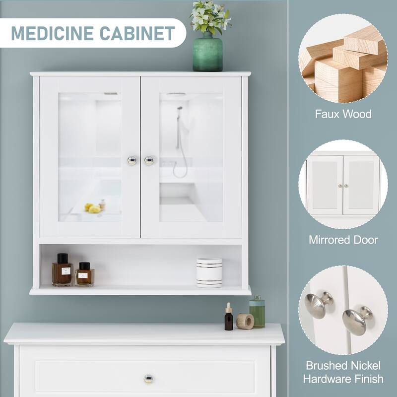 30" Bath Vanity Set - with Matching Mirror Medicine Cabinet & Ceramic Sink