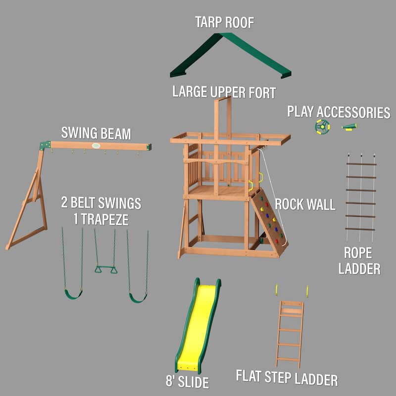 Backyard Discovery Mount McKinley All Cedar Wood Swing Set
