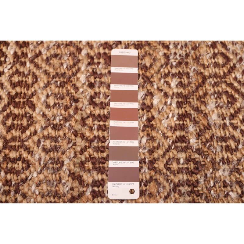 ECARPETGALLERY Braided Weave Palas Denizli Brown Jute Rug - 5'6 x 7'8