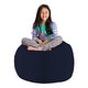 preview thumbnail 41 of 192, Kids' Stuffed Animal Storage Bean Bag Chair Cover or Toy Organizer 38 Inches Large - Solid Navy Blue