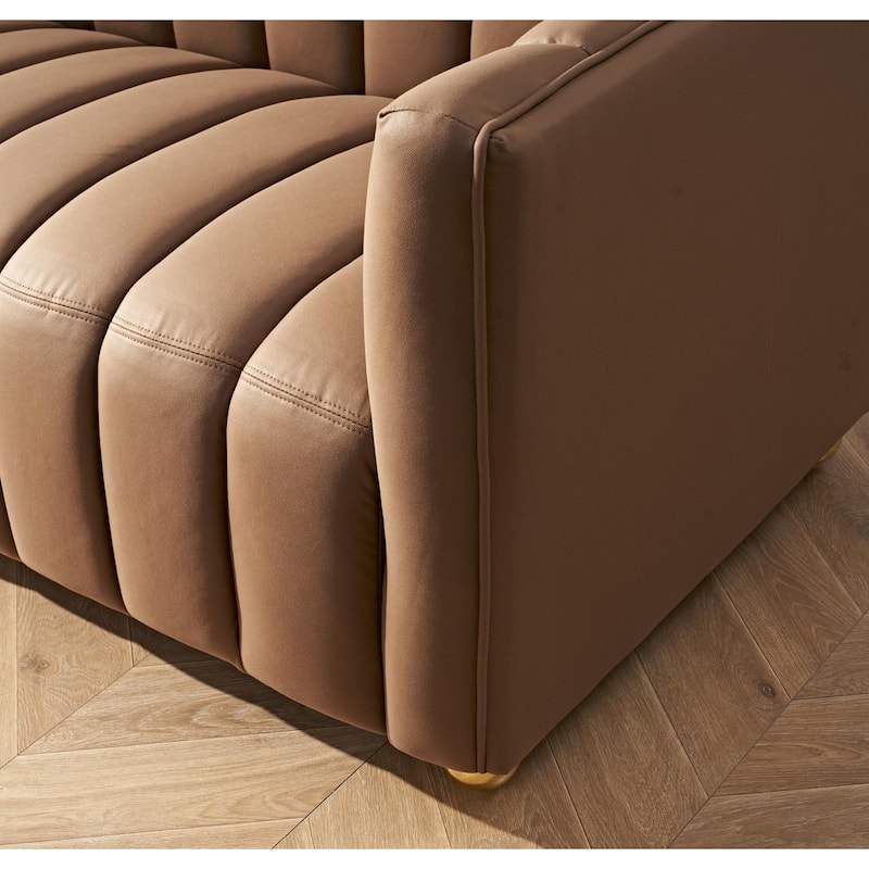 Channel Tufted Glam Indoor Living Room Sofa