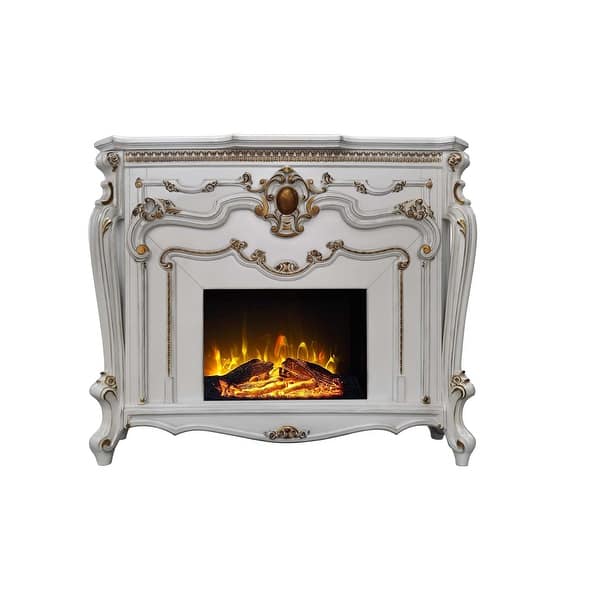 Electric Fireplace Infrared Heater in Antique Pearl Finish - On Sale - Bed  Bath u0026 Beyond - 35717773