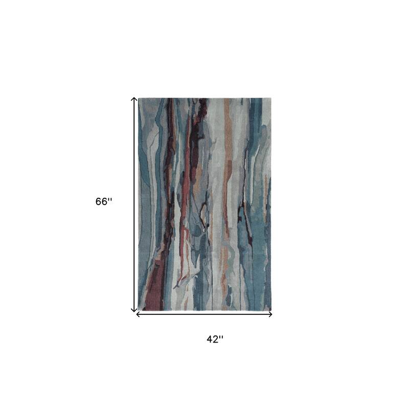 Zugac Hand Tufted Abstract Stain Resistant Durable Area Rug By HomeRoots