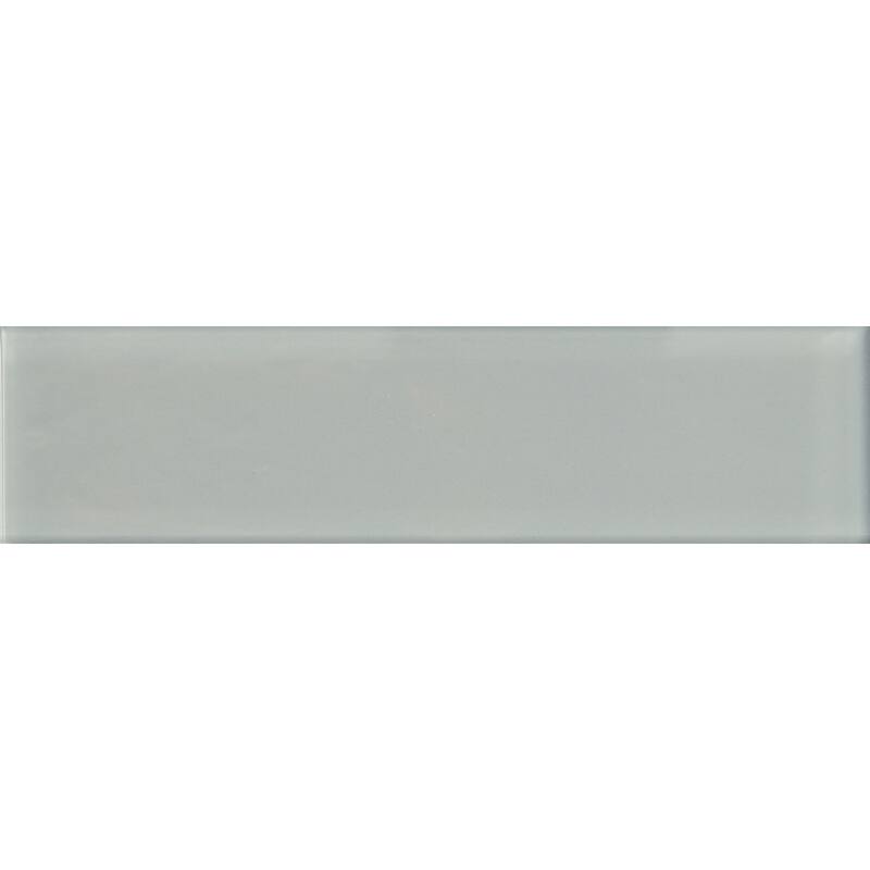 Apollo tile 3" x 12" Colorway Glossy Gray Glass Tile (5 sq ft/case) - 20 Pack