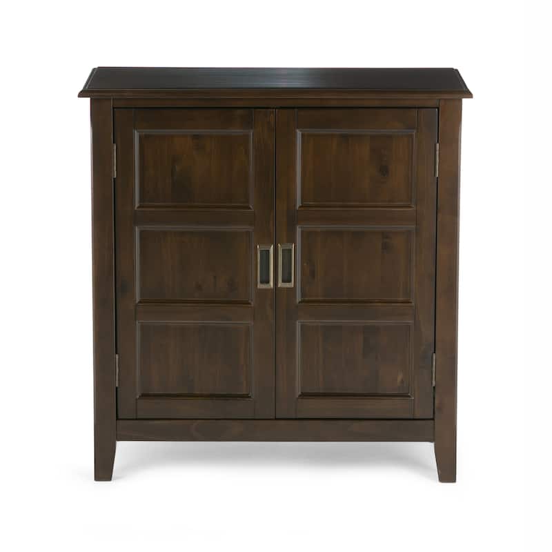 WYNDENHALL Portland SOLID WOOD 30 inch Wide Transitional Low Storage Cabinet - 30"w x 14"d x 31"h