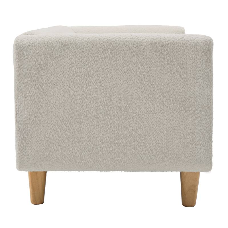 Christopher Knight Home - Soft Upholstered 78.7" 3-Seater Sofa with Rubberwood Legs