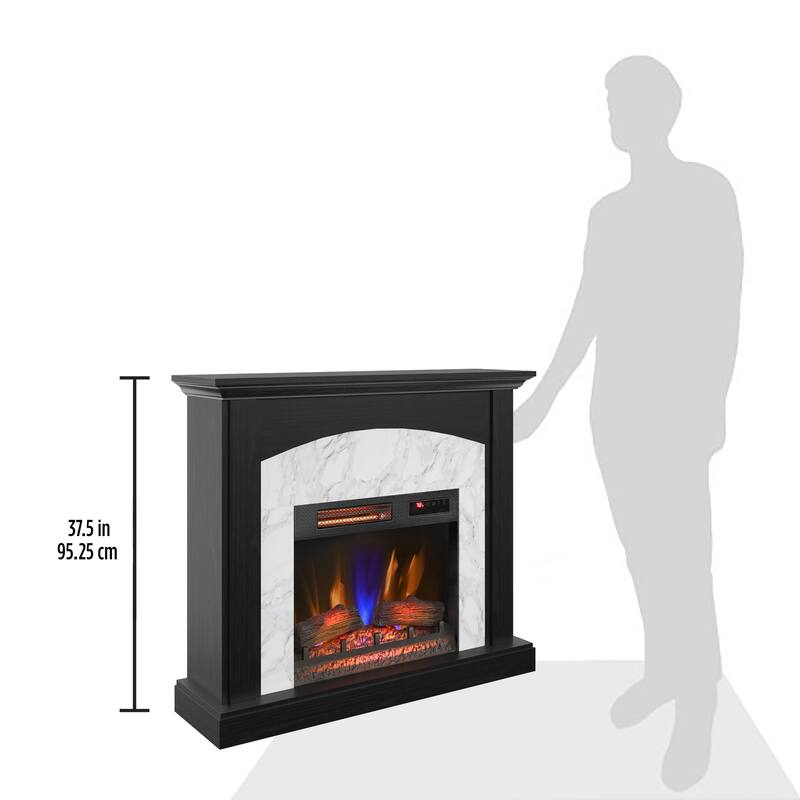 duraflame® Electric Fireplace Wall Mantel, Faux Marble