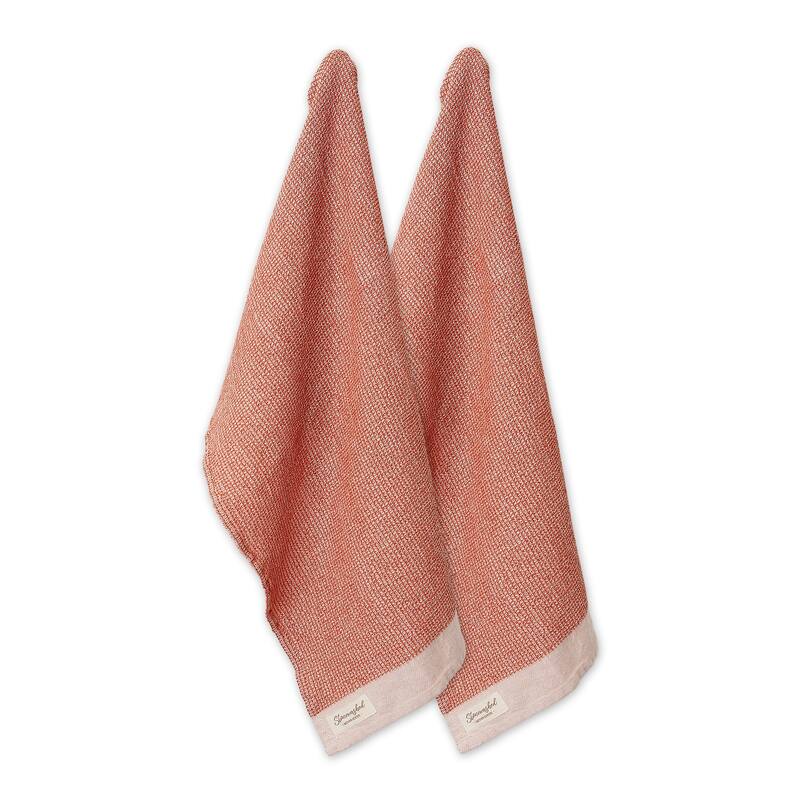 DII Washed Waffle Woven Dishtowel Set of 2