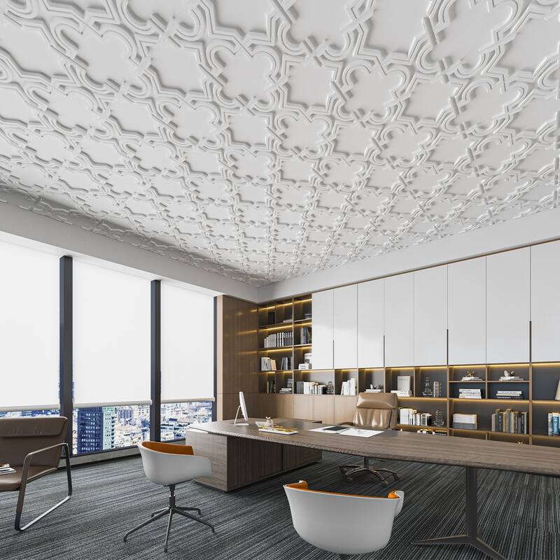 Art3d 3D PVC Ceiling Tiles, 3D Wall Panels, 2x2 ft. (pack of 12)