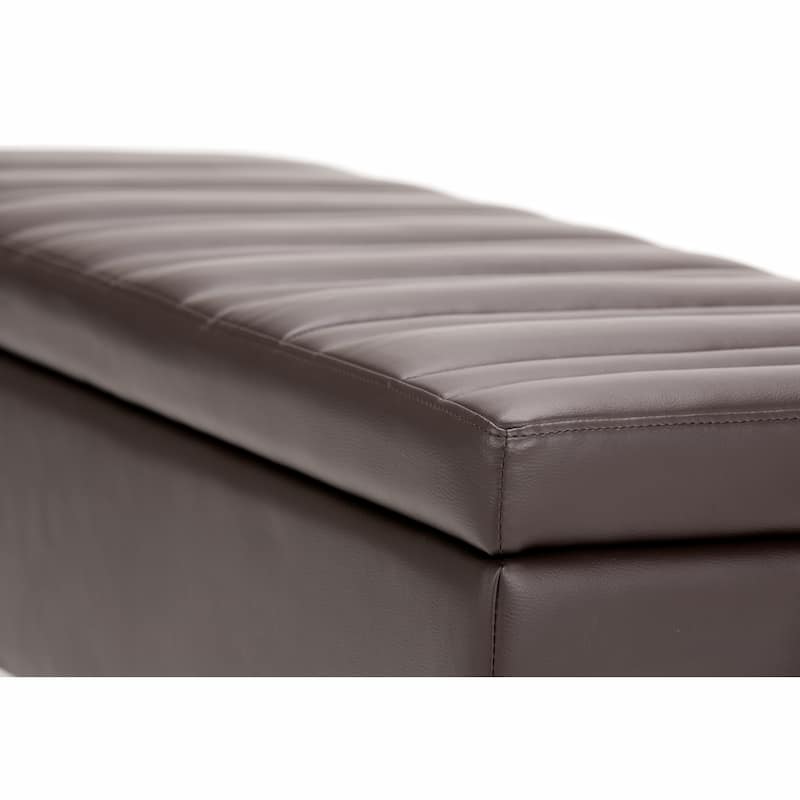 WYNDENHALL Garret 48 inch Wide Contemporary Rectangle Storage Ottoman