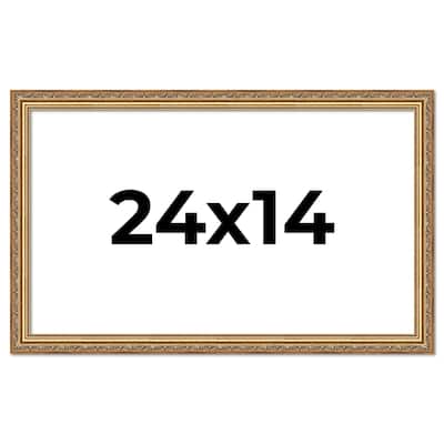24x14 Frame Red Solid Wood Picture Frame Width 1.75 Inches | Interior Frame Depth 1 13/16 Inches