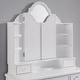 preview thumbnail 3 of 4, Furniture of America Izabel White Traditional 5-Drawer 3-Piece Makeup Vanity Set with Tri-fold Mirror