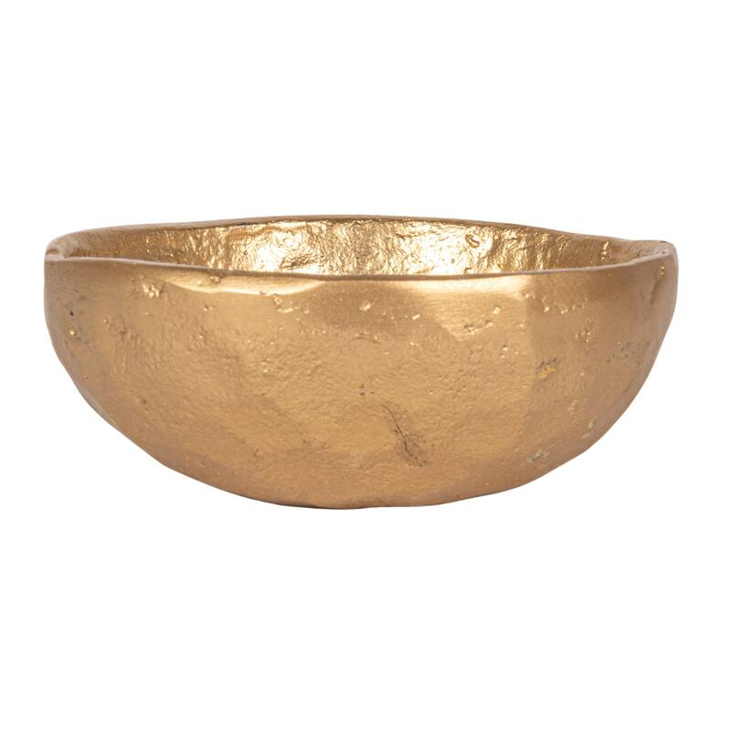 Gold Decorative Cast Aluminum Bowls (Set of 3 Sizes)