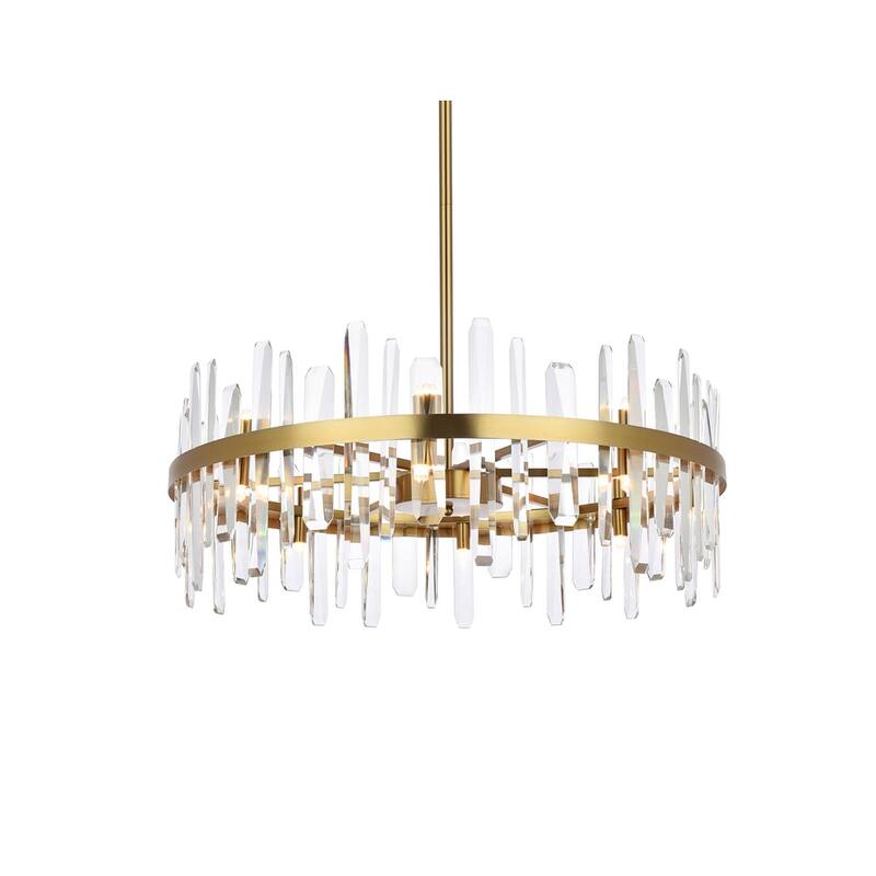 Indigo Home 32 inch crystal round chandelier