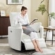 preview thumbnail 28 of 68, HOMYKA Power Rocker Swivel Recliner with USB and Type-C Ports