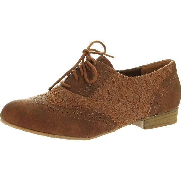 Shop Not Rated Womens Cover Page Oxford Flats Shoes Tan Free