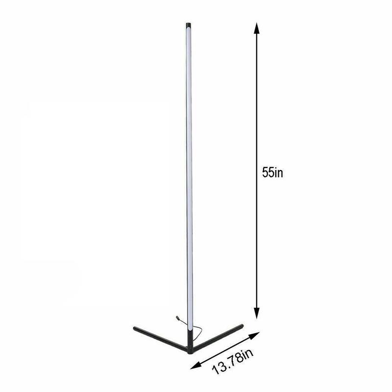 55" RGB Metal Corner Lamp Minimalist LED Floor Lamp