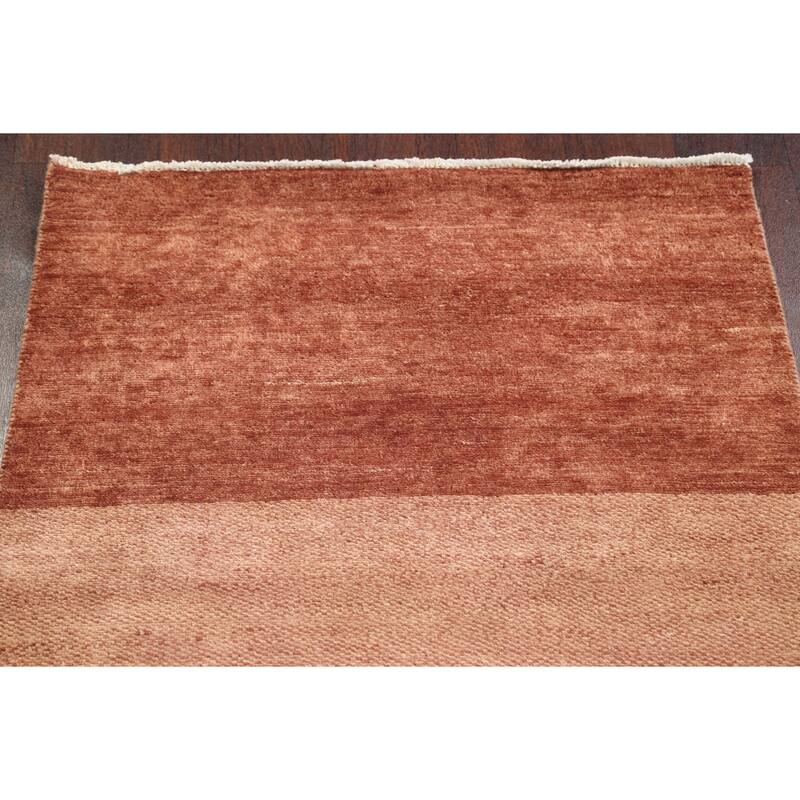 Gabbeh Kashkoli Oriental Runner Rug Hand-knotted Modern Wool Carpet - 2'7" x 12'2"