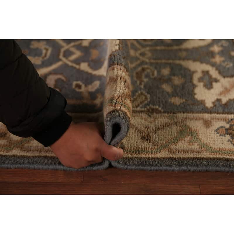 All-Over Oushak Indian Runner Rug Handmade Wool Carpet - 2'9" x 8'3"