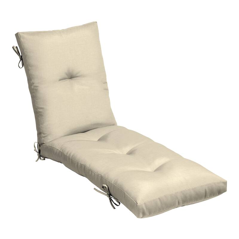 ARDEN Outdoor Plush Modern Tufted Chaise Cushion, 76 x 22 - Tan Leala