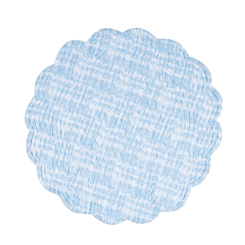 Makena Beach Round Quilted Placemat Set 6
