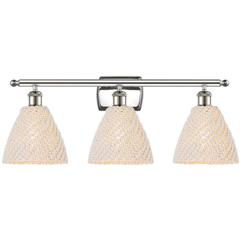 Innovations Lighting Endless Possibilities Ballston - Bristol Natural - 3 Light 28" Bath Vanity Light - Polished Nickel