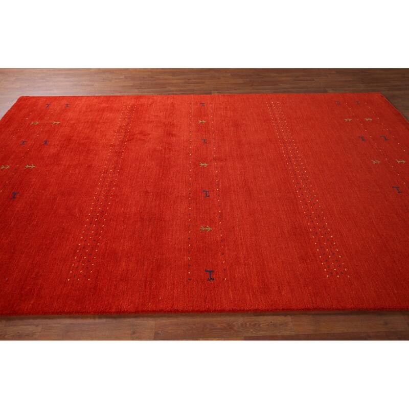 Little Animals Design Gabbeh Indian Rug Handmade Tribal Wool Carpet - 6'7"x 9'11"